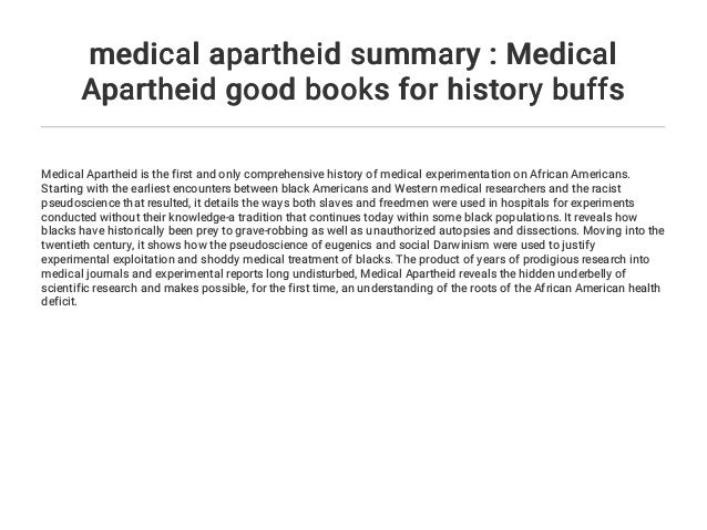 Medical apartheid goodreads picture