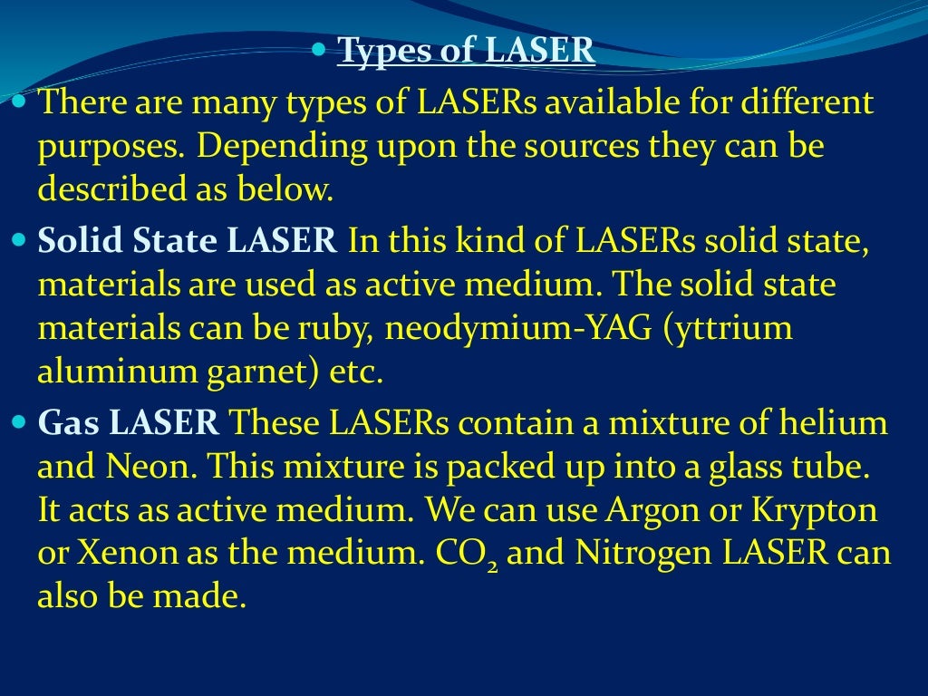 Medical applications of laser 1
