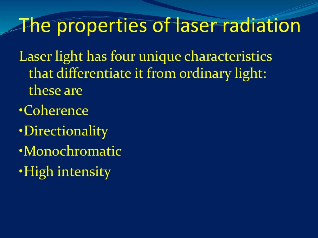 Medical applications of laser 1