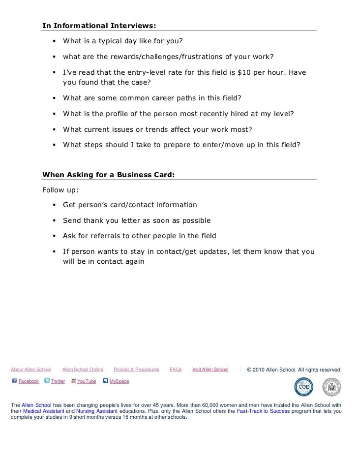 questions to ask during an informational interview
