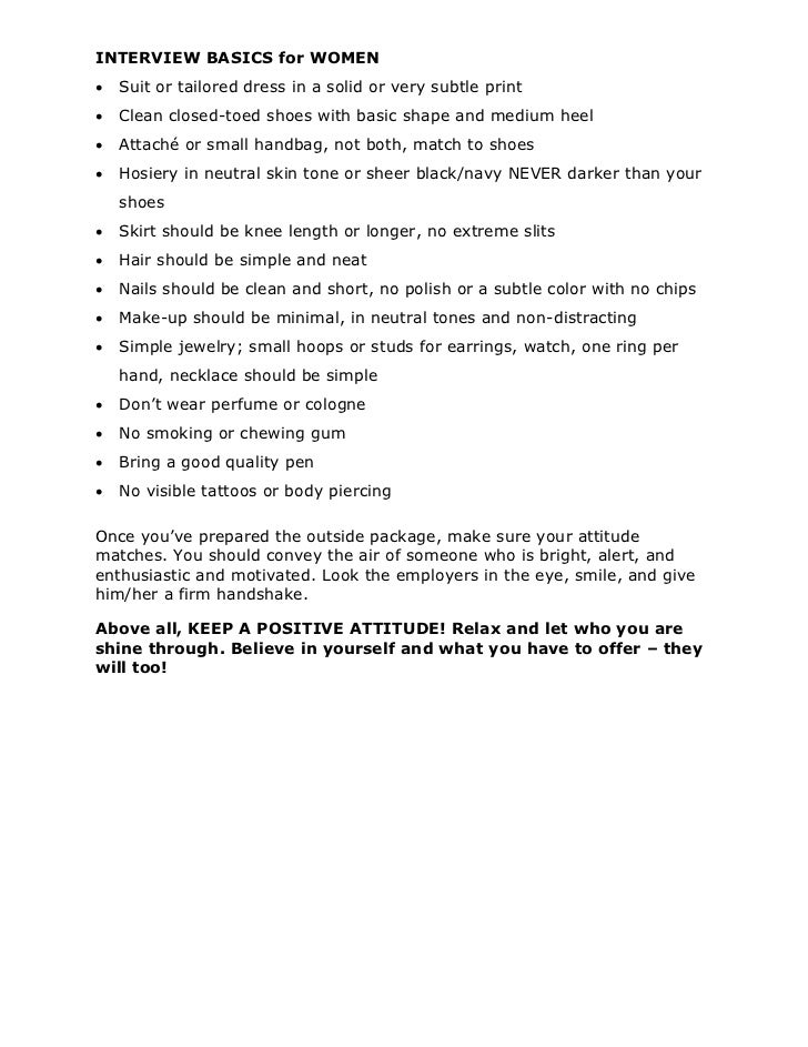 Tips for Dressing for Success from Allen School Establish a