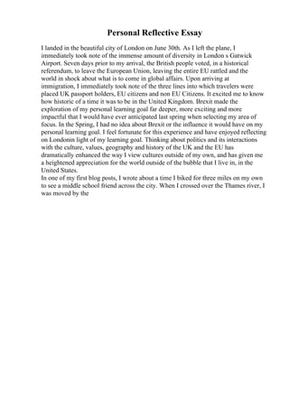 Medical Assistant Essay. Reflective Essay Sample on A Healthcare ...