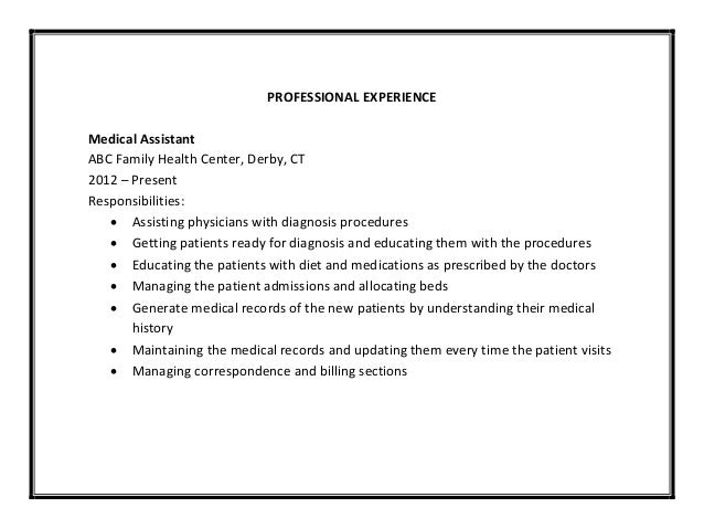medical assistant responsibilities