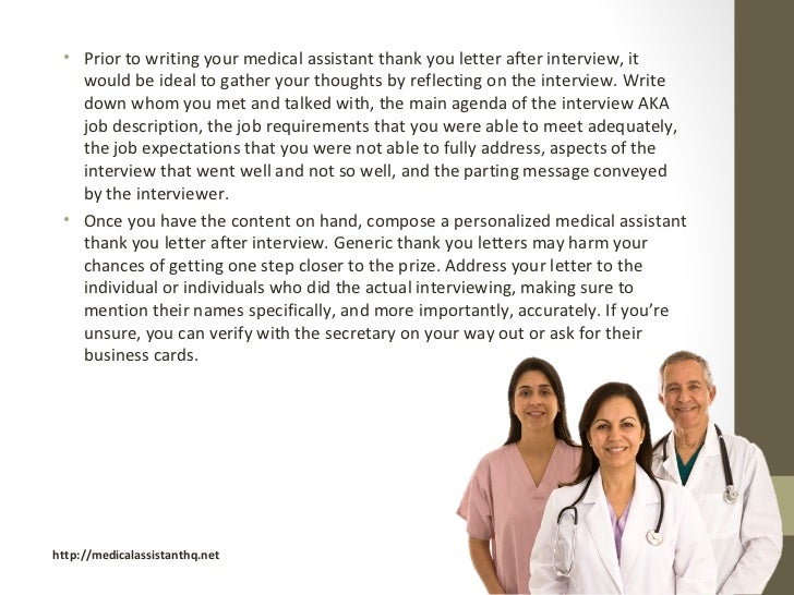 medical assistant thank you letter after interview medical assistant job requirements
