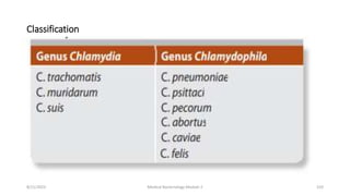 Classification
.
8/11/2023 Medical Bacteriology Module 2 310
 