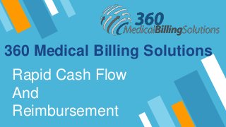 Rapid Cash Flow
And
Reimbursement
360 Medical Billing Solutions
 