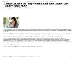 Medical Cannabis for TMJ - Does It Work?