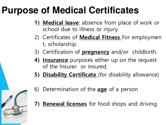 medical certificate medical certification