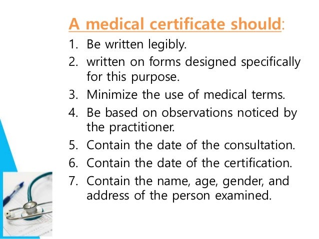 what is medical certificate