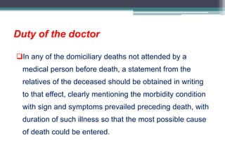 Medical certification of cause of  death Slide 26