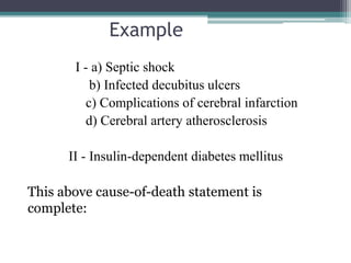 Medical certification of cause of  death Slide 39
