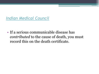 Medical certification of cause of  death Slide 42