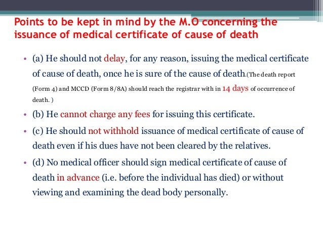 medical certification of cause of death medical certification