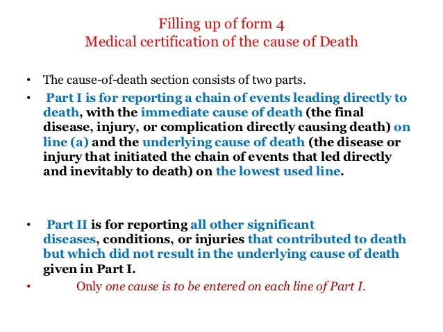 medical certification of the cause of death medical illness certificate format india