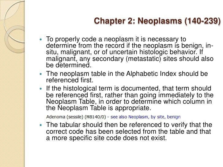 Icd 10 Cm Code For Primary Malignant Neoplasm
