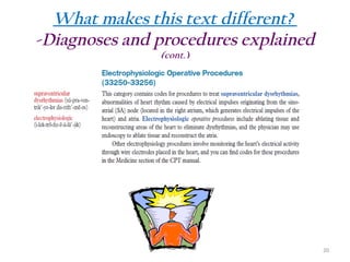 What makes this text different?
-Diagnoses and procedures explained
(cont.)

20

 