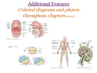Additional Features
Colored diagrams and photos
throughout chapters (cont.)

43

 