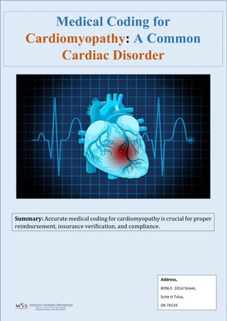 Cardiac Code.doc Medical Coding for Cardiomyopathy A Common Cardiac Disorder | PDF