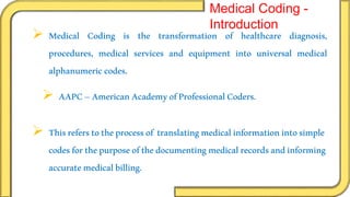 Medical coding - introduction | PPT