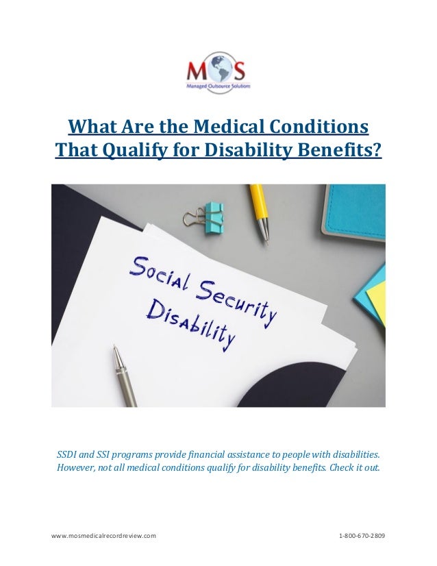 Medical Conditions That Qualify for Disability Benefits