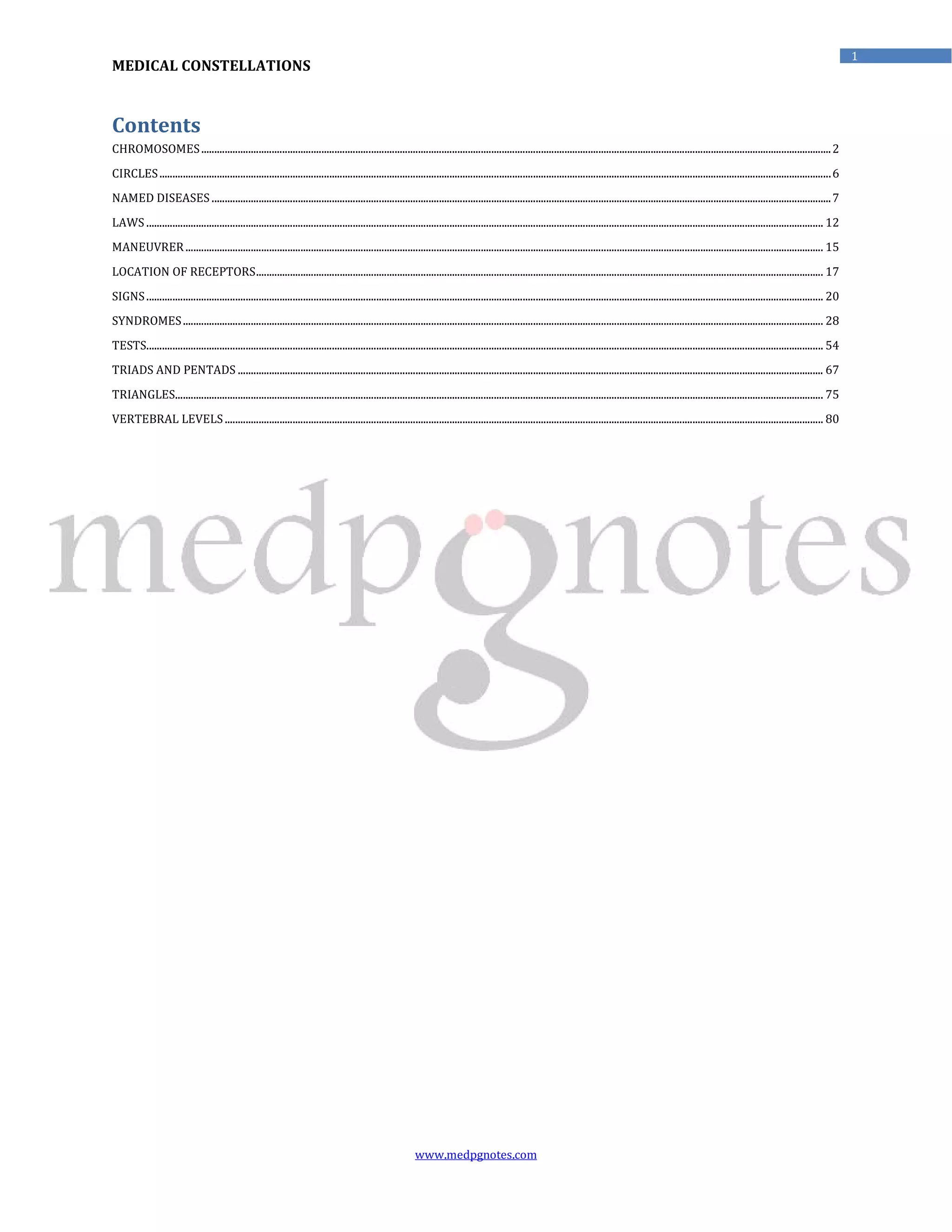 Medical constellations sample | PDF | Genetics | Science