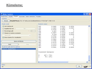 Kümeleme;
 