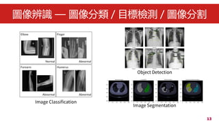 13
DR  D / Ŀ˙zy / Dָ
Image Classification
Image Segmentation
Object Detection
 