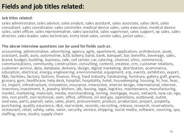 sales representative interview questions
