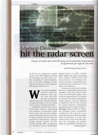 Reprint Device Medical Devices Hit The Radar Screen – Reprint Repertoire | PDF