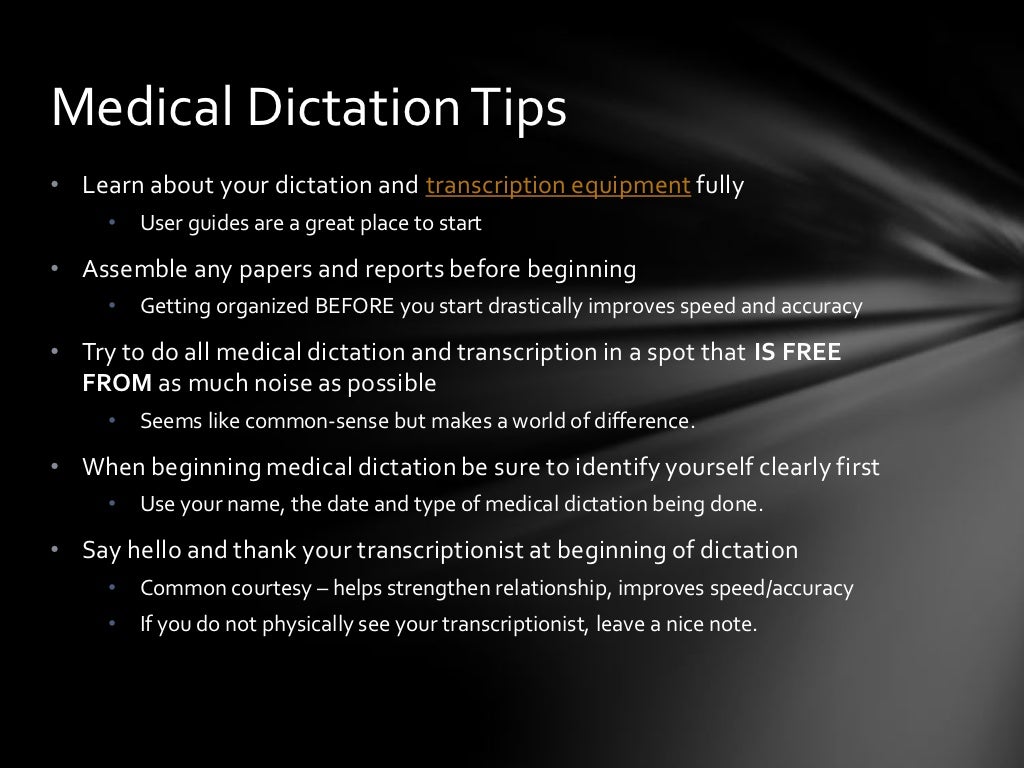 Medical dictation & medical transcription equipment tips