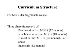 Mbbs Course Structure Medical education in india-current status | PPTX