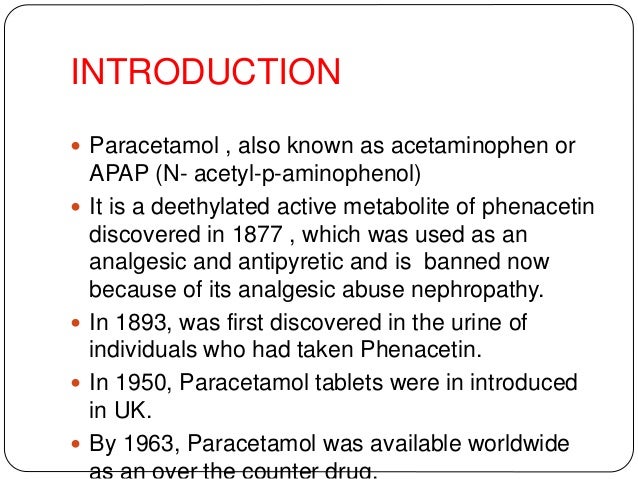 paracetamol for 9 months poisoning emergency Medical paracetamol on