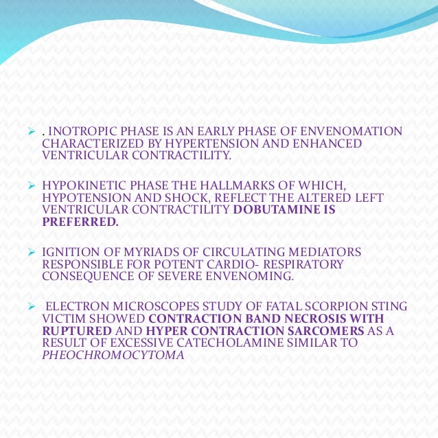Management includes strict rest, wound cleansing, analgesics po, and tetanus prophylaxis (see tetanus, chapter 7). Medical emergency on scorpion sting new 4