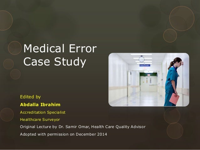 case study on medical error