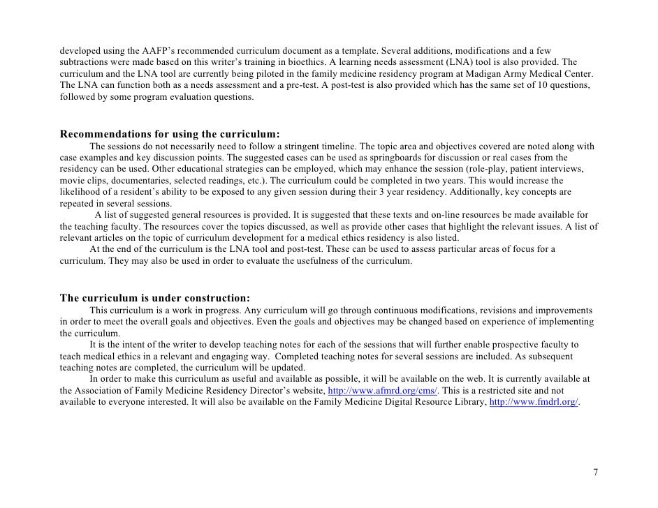 medical ethics curriculum final 20 nov06 medical death note template