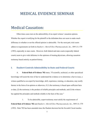 Medical Evidence Seminar