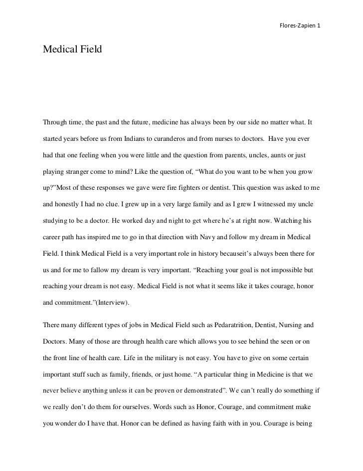 Why i want to work in the medical field essay image