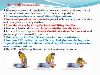 Medical first Aid CPR Basic Life Support a detailed study | PPTX