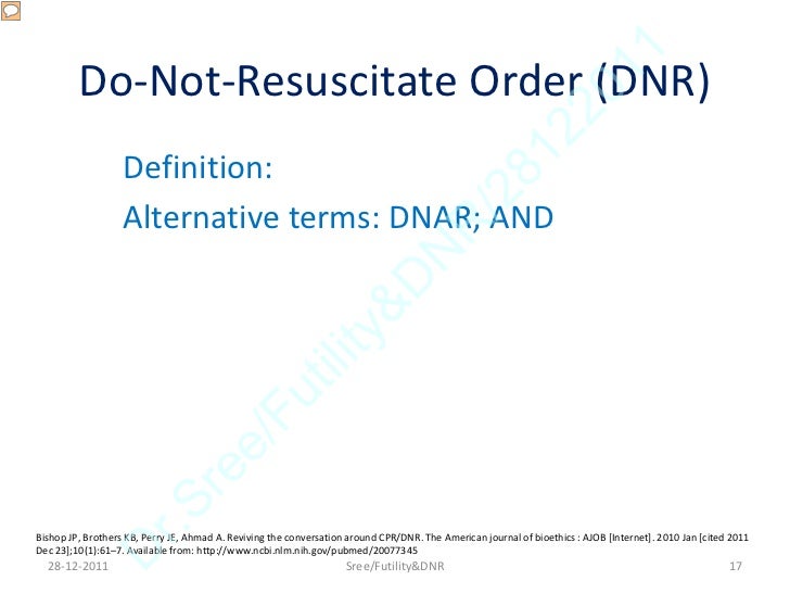 Medical futility DNR