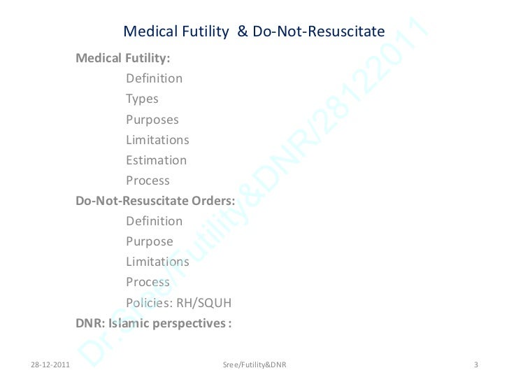 Medical futility DNR