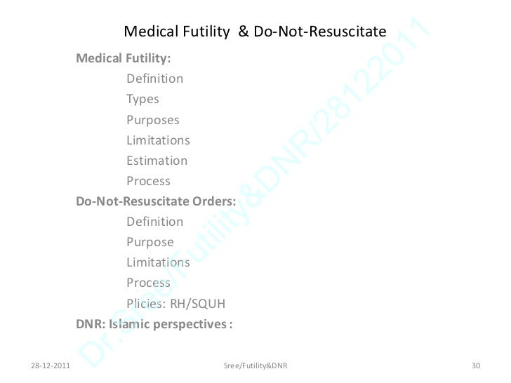 Essay on medical futility