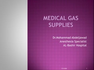 Dr.Mohammad Abdeljawad
Anesthesia Specialist
AL-Bashir Hospital
7/9/2020 1
 
