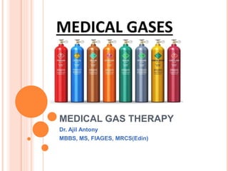 MEDICAL GAS THERAPY
Dr. Ajil Antony
MBBS, MS, FIAGES, MRCS(Edin)
 