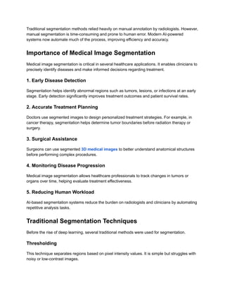 Advancing Healthcare with AI-Powered Medical Image Segmentation | PDF