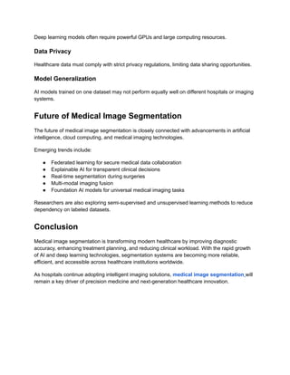 Advancing Healthcare with AI-Powered Medical Image Segmentation | PDF