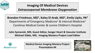 Imaging Of Medical Devices
Extracorporeal Membrane Oxygenation
Brandon Friedman, MD1, Kaley El-Arab, MD1, Emily Lipitz, PA...