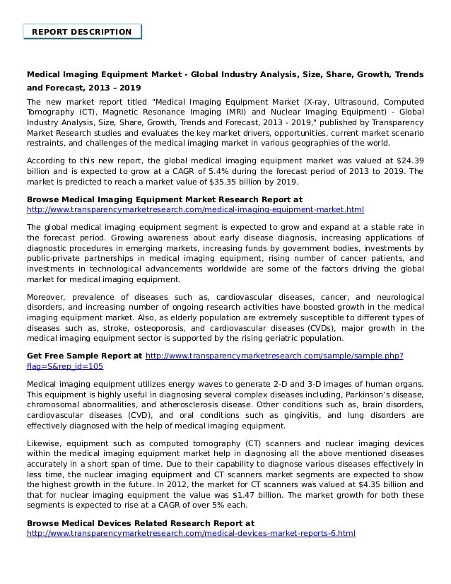 Medical imaging equipment market global industry analysis, size, share