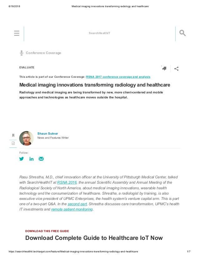 Medical imaging innovations transforming radiology and healthcare