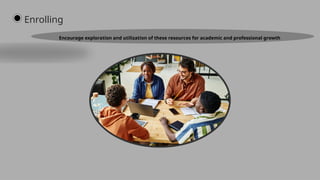 Encourage exploration and utilization of these resources for academic and professional growth
Enrolling
 