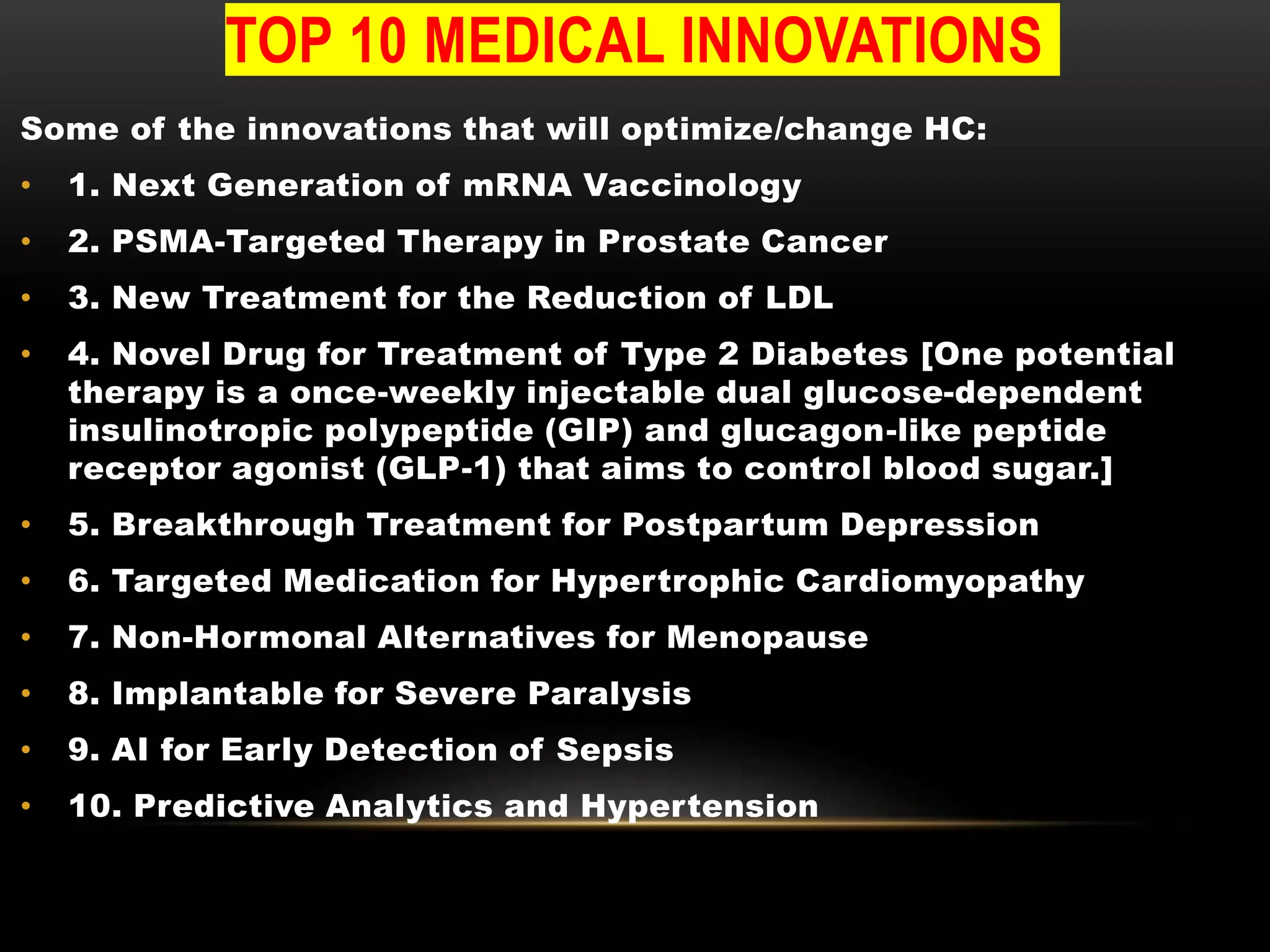 Med Innovations Healthcare Technology & Medical Innovations | PPTX